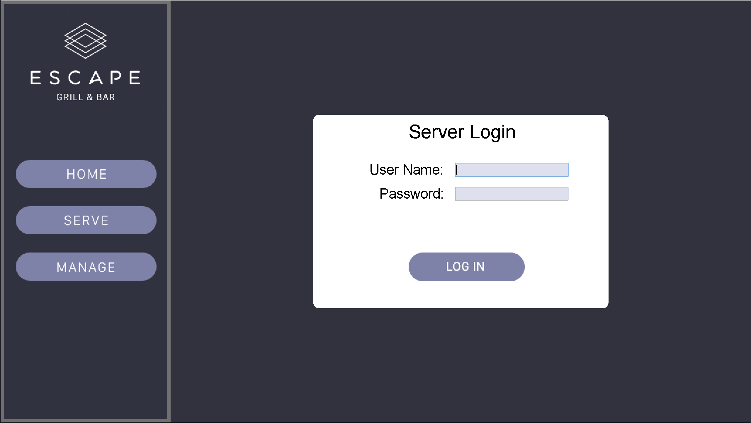 Photo of the login page